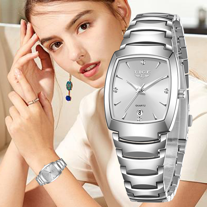 Luxury Watch Gift Box - นาฬิกาข้อมือผู้หญิง LIGE 2026 รุ่นใหม่ ดีไซน์หรูหรา แฟชั่น