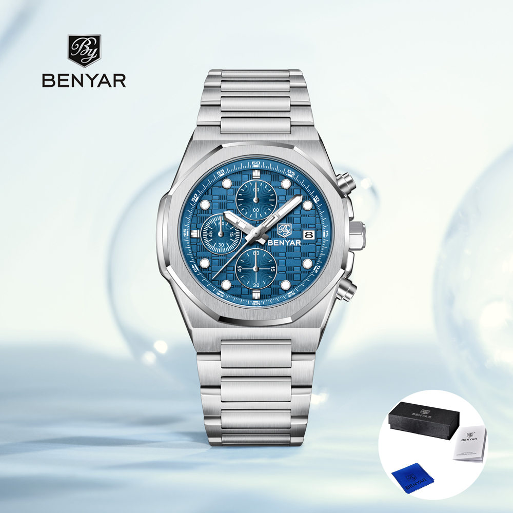 Luxury Watch Collection - นาฬิกาข้อมือผู้ชาย BENYAR รุ่นใหม่ปี 2025 นาฬิกาควอตซ์สุดหรู นาฬิกาโครโนกราฟสำหรับผู้ชาย