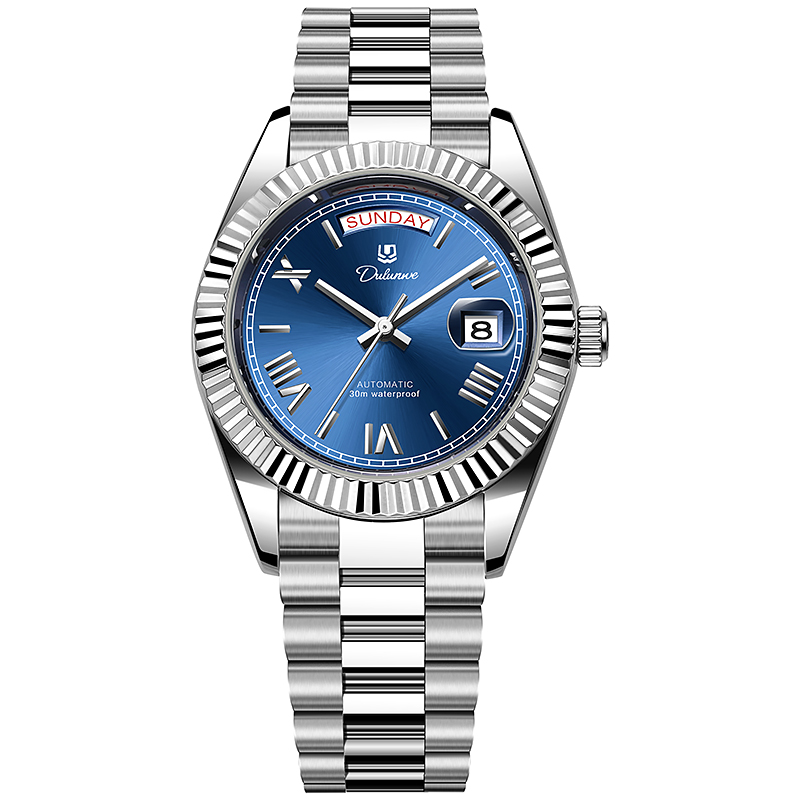 Luxury Watch On Sale - นาฬิกาข้อมือผู้ชายสไตล์ธุรกิจ ระบบจักรกล ขนาด 41 มม. หรูหรา