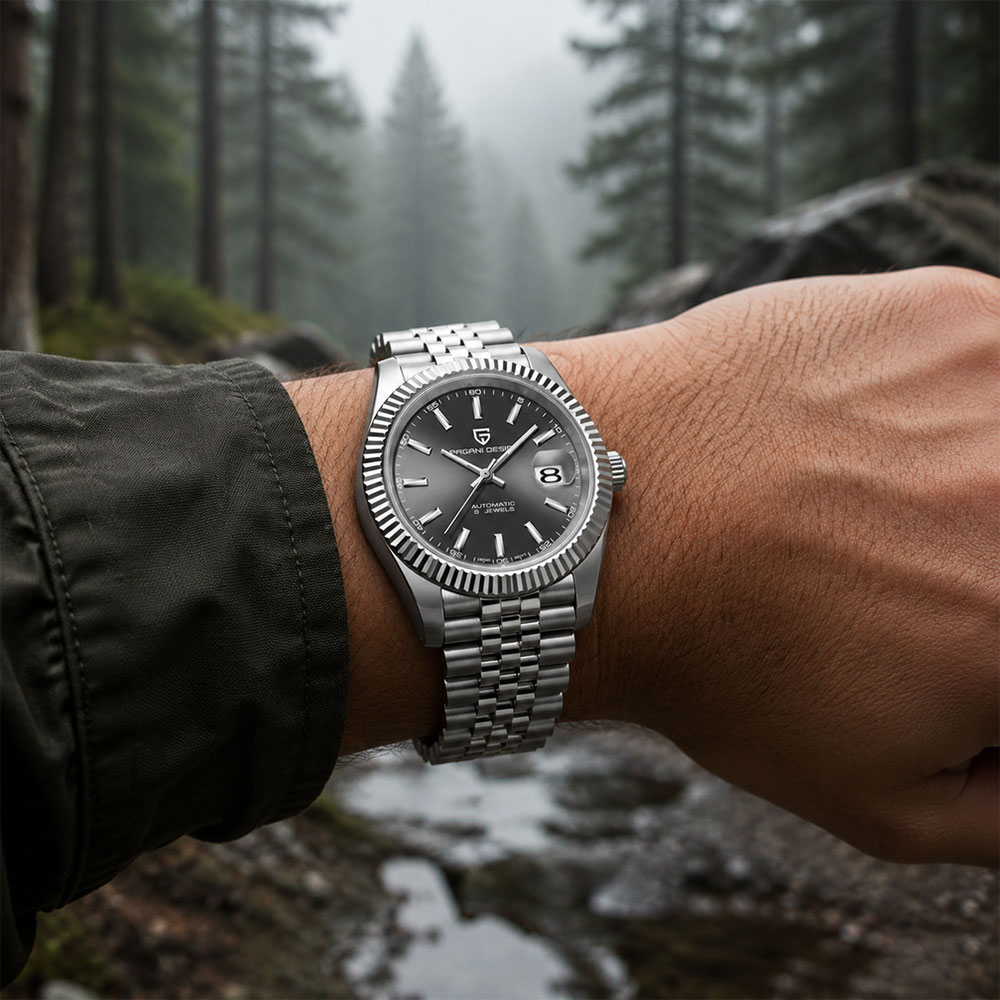 Rolex Watch Datejust - นาฬิกาข้อมือผู้ชาย PAGANI DESIGN แบรนด์ชั้นนำ นาฬิกากลไกอัตโนมัติ ตัวเรือนสแตนเลส