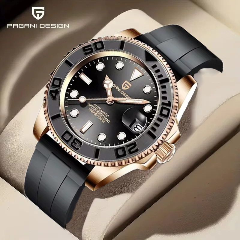 Rolex Watch Datejust - PAGANI DESIGN V3 40 มม.ผู้ชายนาฬิกาข้อมือกลไกแซฟไฟร์หรูหรานาฬิกาอัตโนมัติผู้ชายสแตนเลสนาฬิกากันน้ำ