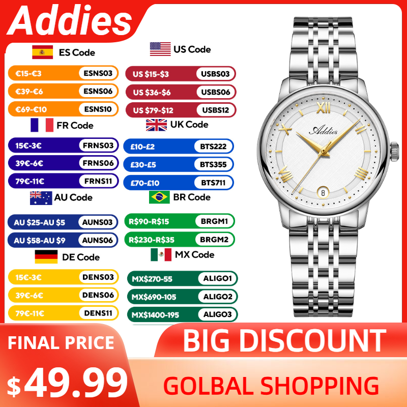Luxury Watch Usa - แอดดี้ส์ นิว ลักชัวรีนาฬิกาผู้หญิง 31 มม. แซฟไฟร์คริสตัล