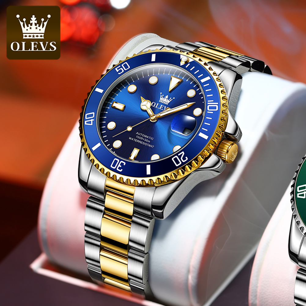Rolex Watch Datejust - OLEVS 6650 นาฬิกาผู้ชาย CLASSIC Original นาฬิกากลไกอัตโนมัติสําหรับ