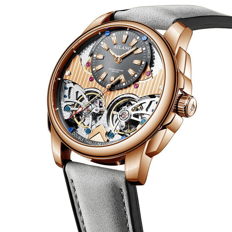 Luxury Watch On Sale - AILANG นาฬิกาข้อมือผู้ชายแบบกลไกอัตโนมัติกันน้ำกีฬาทหารหรูหราดับเบิ้ลทูร์บิญงนาฬิกาข้อมือผู้ชายสายหนัง