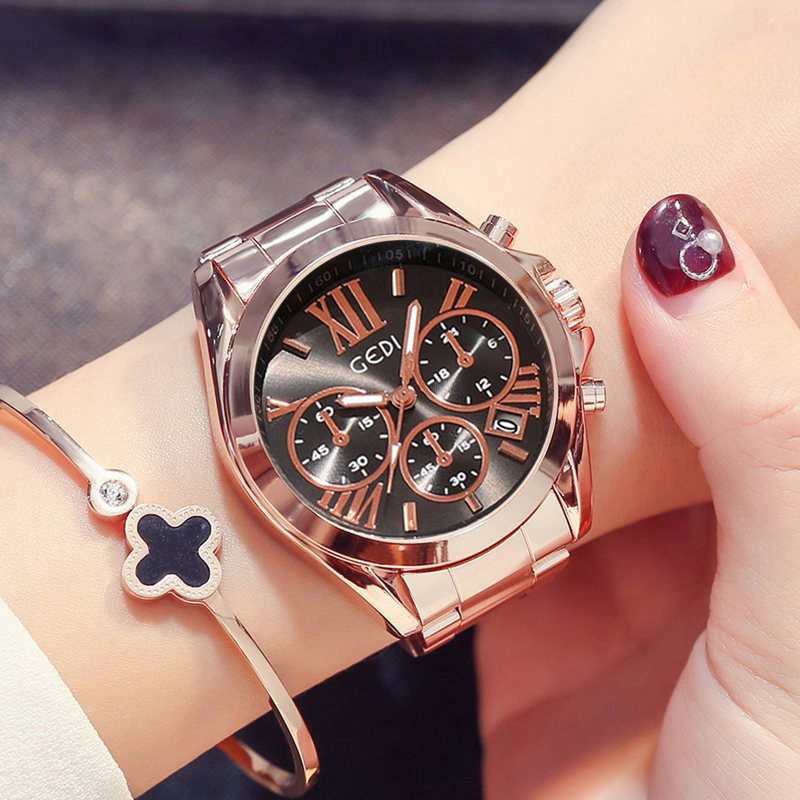 หรูหราผู้หญิงสีโรสโกลด์นาฬิกาก - Luxury Watch Unique บทวิจารณ์และราคา