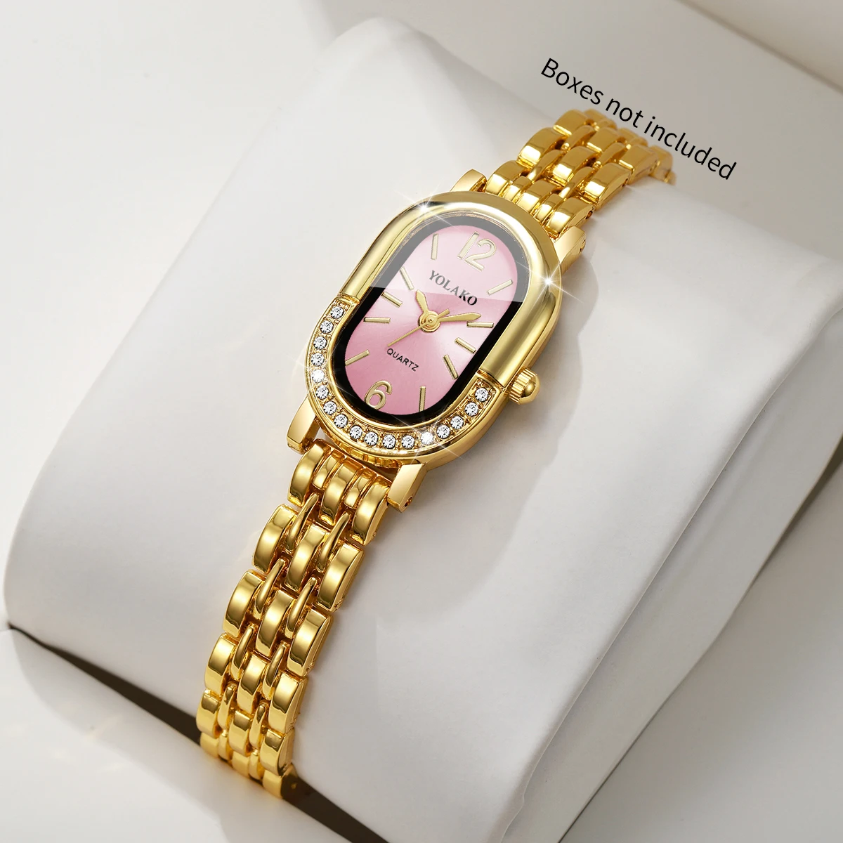 หรูหราไรน์สโตนนาฬิกาผู้หญิงควอ - Luxury Watch Gift Box บทวิจารณ์และราคา