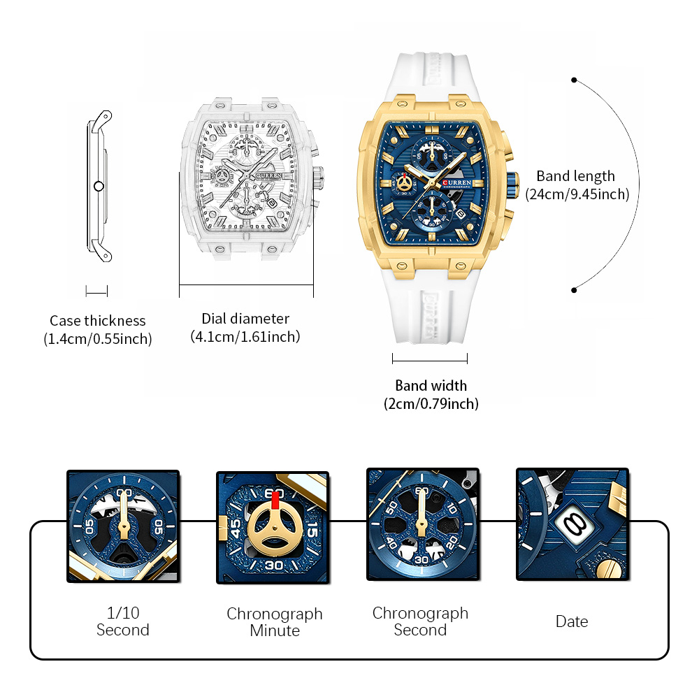 CURREN นาฬิกาวินเทจสุดหรูสำหรั - Luxury Watch Collection บทวิจารณ์และราคา