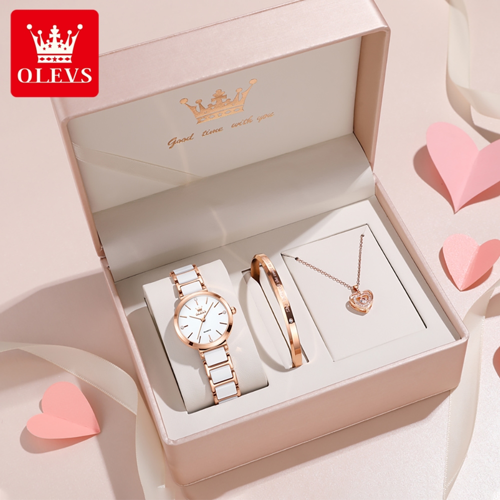 นาฬิกาข้อมือผู้หญิง OLEVS รุ่น - Luxury Watch Gift Box บทวิจารณ์และราคา