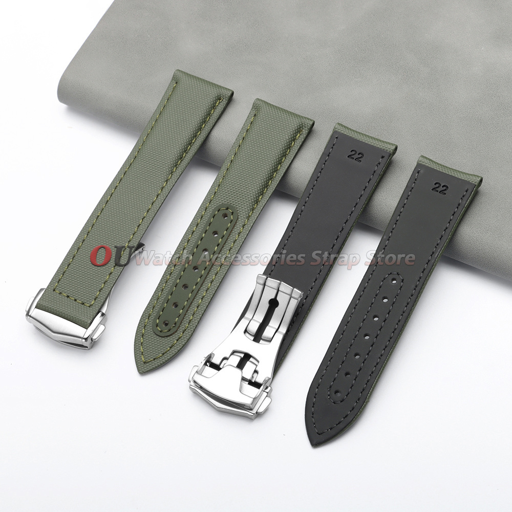 สายนาฬิกาหนังไนลอนผ้าใบ ขนาด 2 - Omega Watch Seamaster บทวิจารณ์และราคา