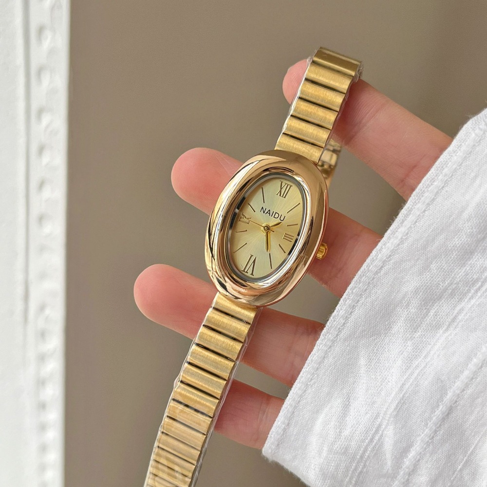 นาฬิกาควอตซ์ผู้หญิงทรงรีสีทองแ - Luxury Watch Index บทวิจารณ์และราคา