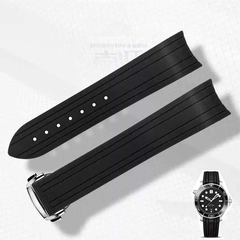 20 มม.ปลายโค้งยางซิลิโคนสําหรั - Omega Watch Seamaster บทวิจารณ์และราคา