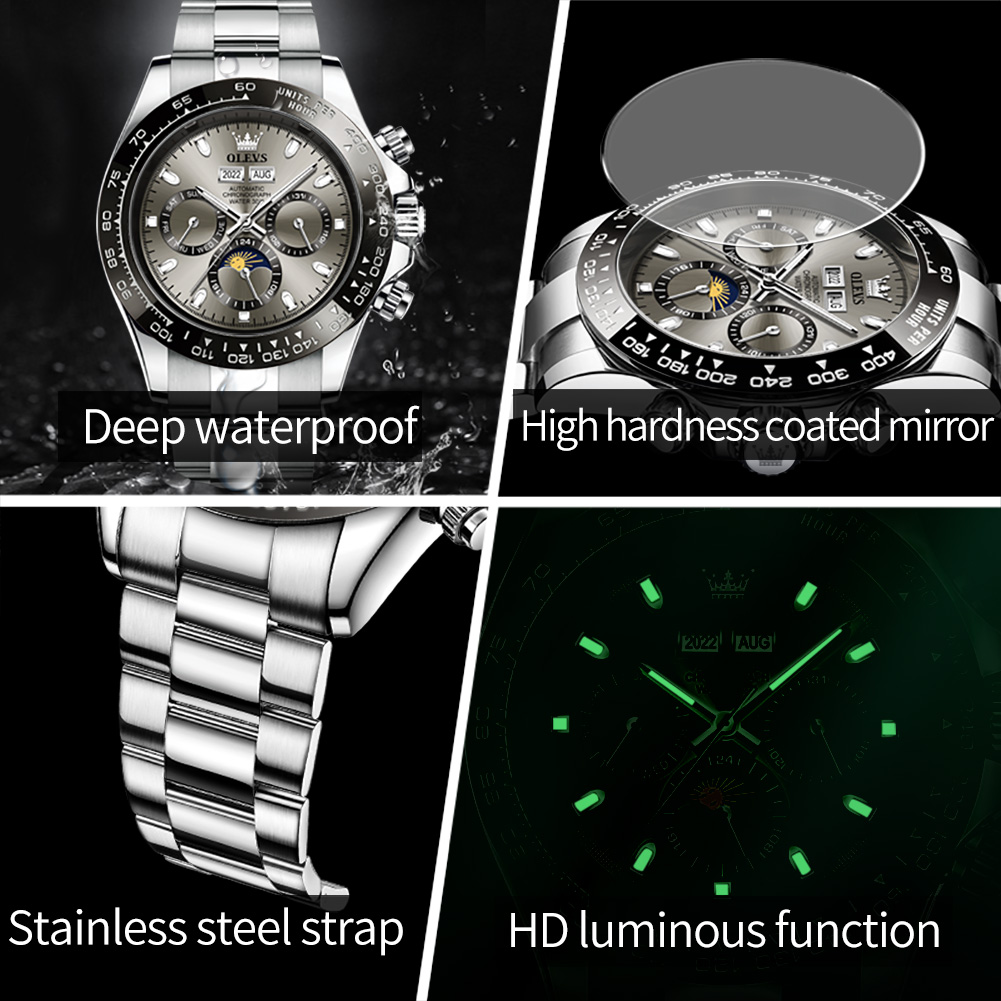 OLEVS 6654 Luxury Mens นาฬิกา  - Luxury Watch On Sale บทวิจารณ์และราคา
