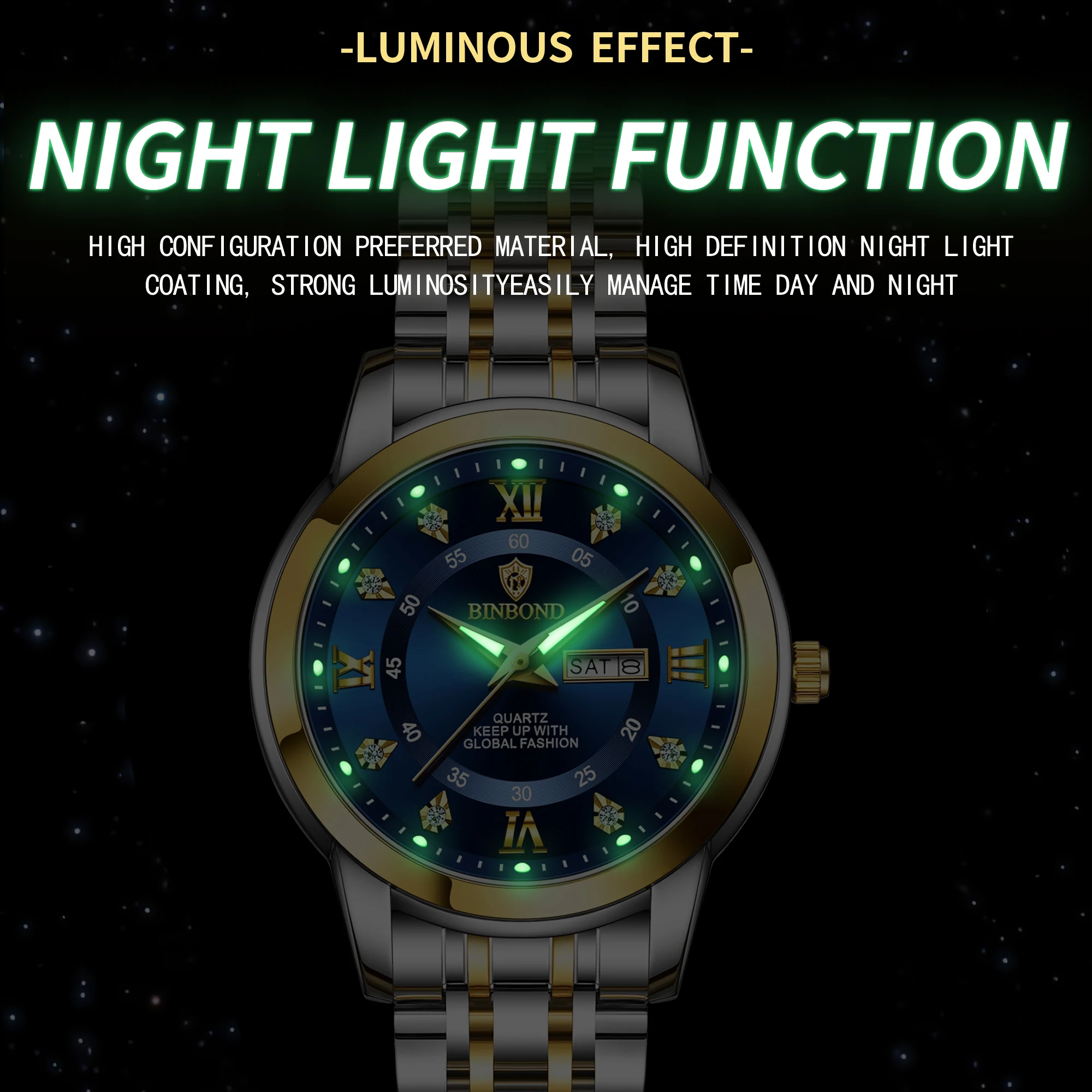นาฬิกาข้อมือควอตซ์ BINBOND B71 - Luxury Watch Index บทวิจารณ์และราคา