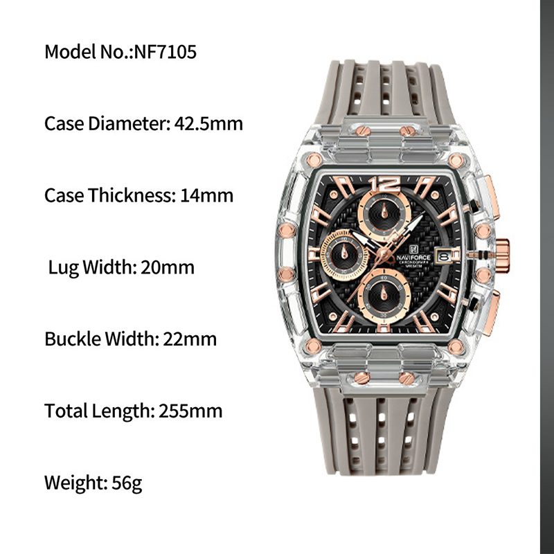ใหม่ NAVIFORCE ผู้ชายควอตซ์นาฬ - Rolex Watch Datejust บทวิจารณ์และราคา