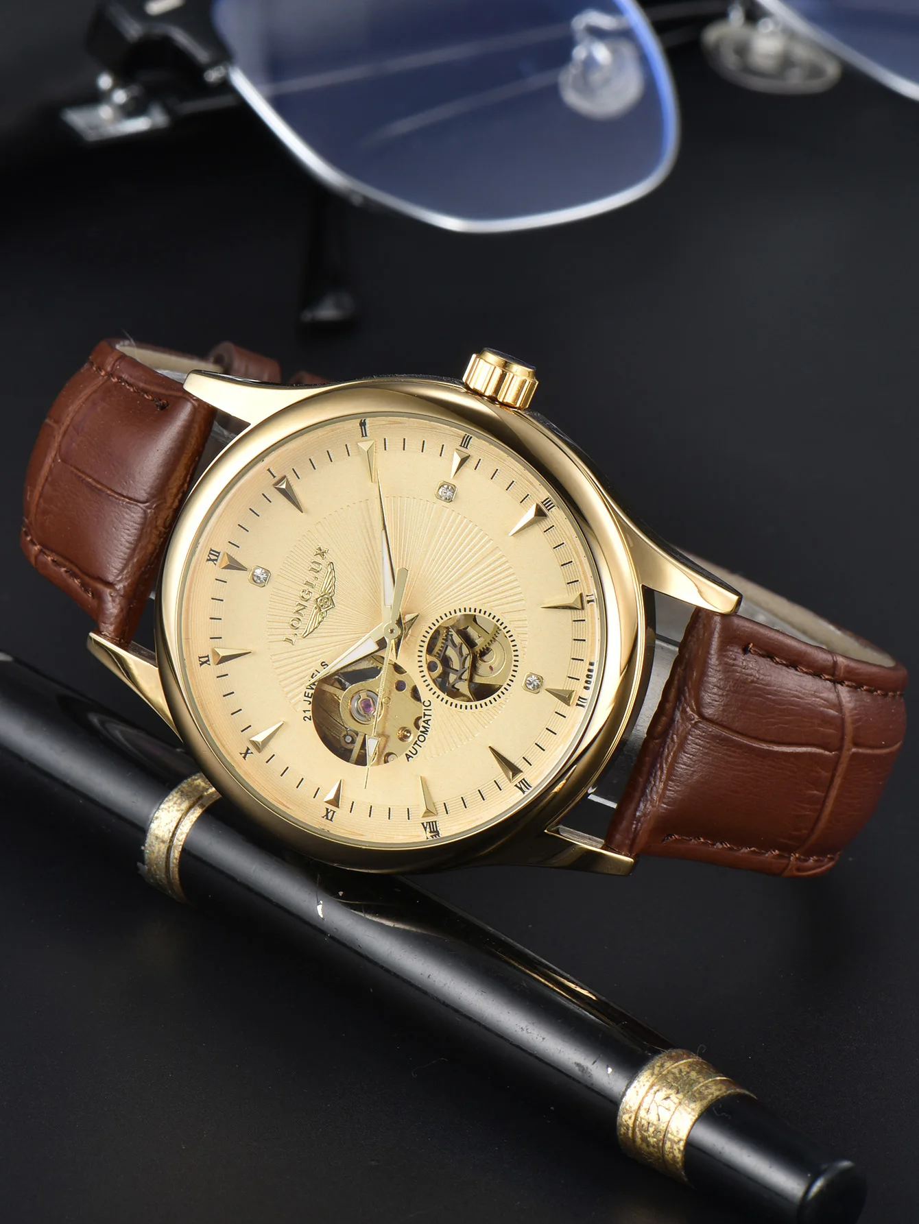 นาฬิกาอัตโนมัติ LONGLUX ดีไซน์ - Luxury Watch On Sale บทวิจารณ์และราคา